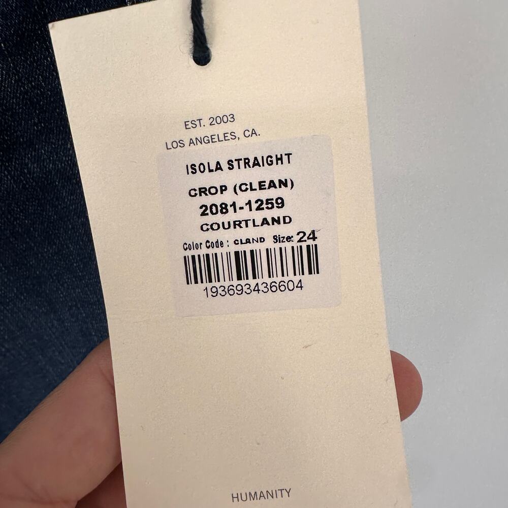 CITIZENS OF HUMANITY NWT Isola Straight Crop Denim Jeans in Courtland // 24 - Picture 6 of 11